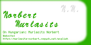 norbert murlasits business card